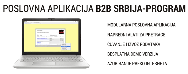 Poslovna aplikacija B2B Srbija - Program